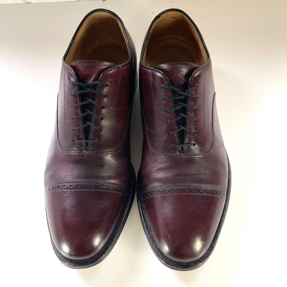 Johnston Murphy Aldrich II Oxblood Cap Toe Goodyear Oxford Shoe Mens 11 90063